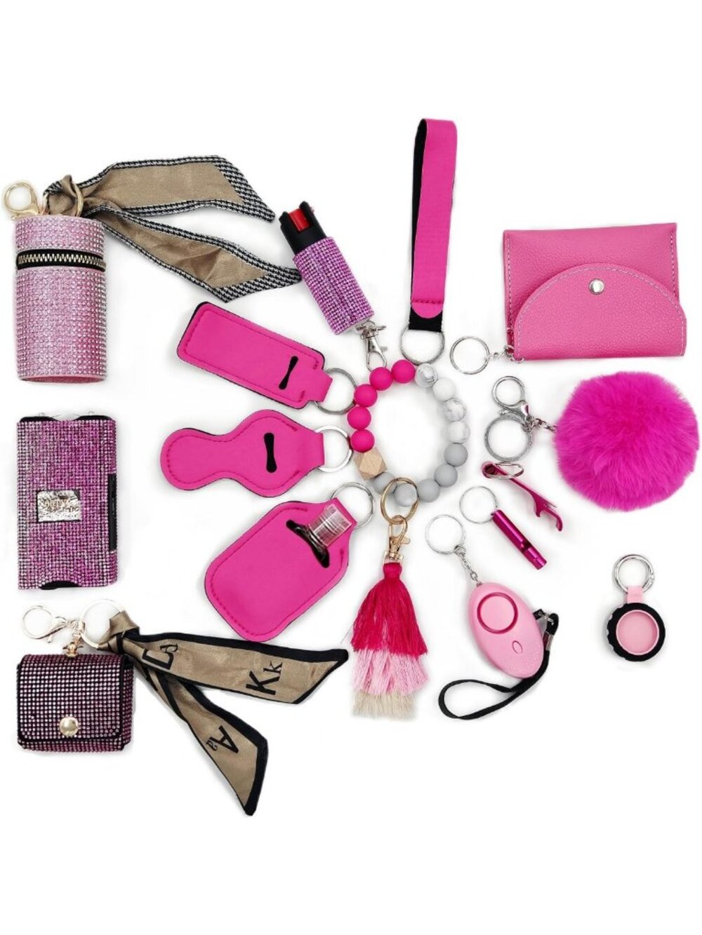 Stylish Women's Gift Keychain Set with Wristlet & Card Holder - Perfect